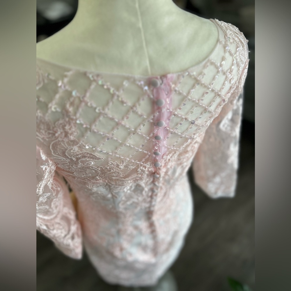 🩷LanTing Sz 6-8 Pink Dress Lace NWT🩷 Measurements Included! - Picture 6 of 17